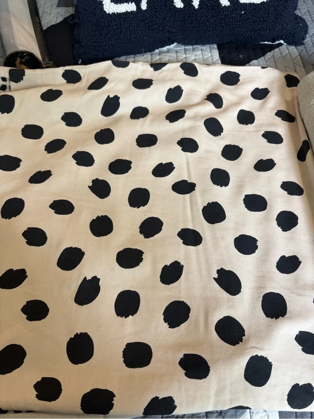 IKEA Black and White Geometric and Polka Dot Accent Pillow covers